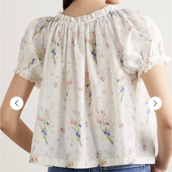 Doen Frederica Blouse In Painted Bouquet - Picture 2 of 7